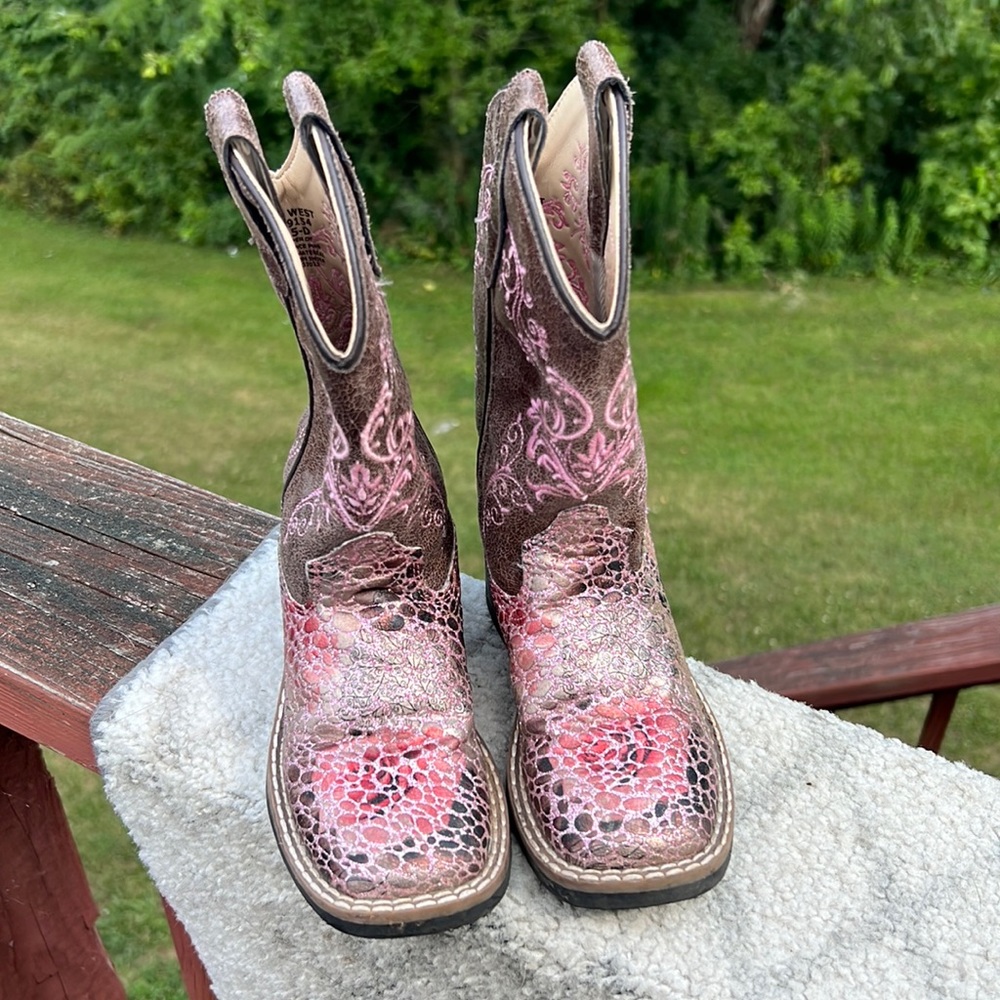 Old West girls glitter boot